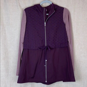 LOGO By Lori Goldstein Women’s US 2 Lightweight Tie Waist Full Zipper Jacket